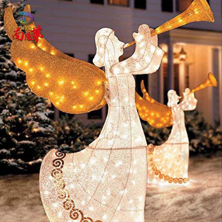 Outdoor Christmas Angels Lights